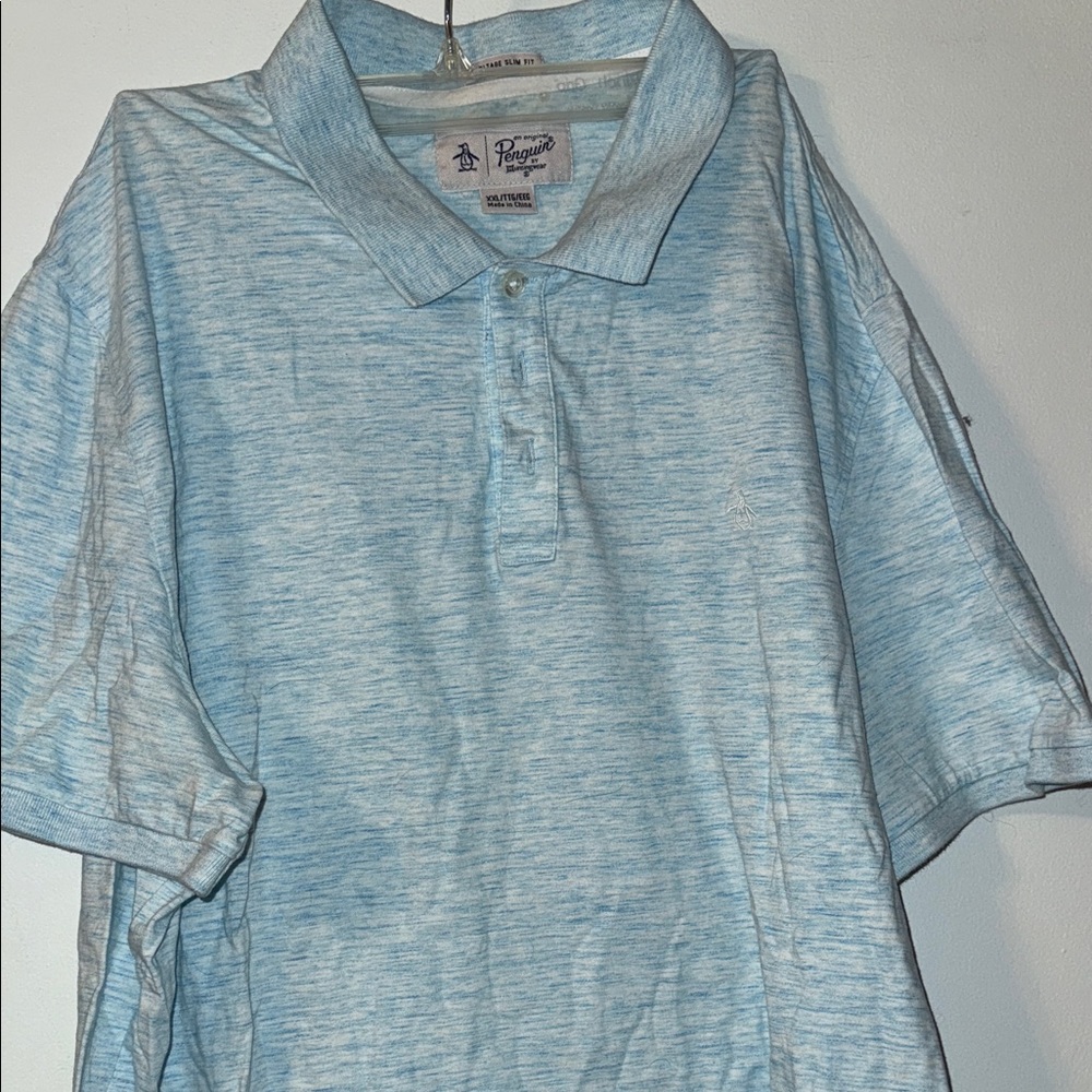 Original Penguin Sky Blue Polo Shirt XXL slim fit